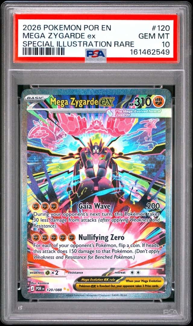 2026 POKEMON PERFECT ORDER SPECIAL ILLUSTRATION RARE MEGA ZYGARDE EX PSA 10