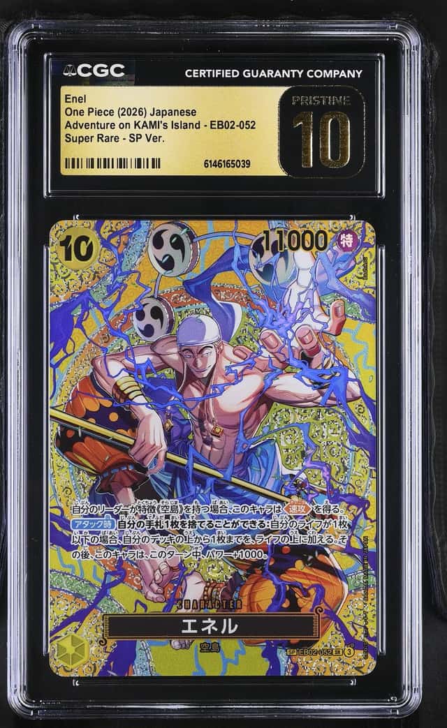 2026 ONE PIECE JPN ADVENTURE ON KAMI'S ISLAND SUPER RARE ENEL CGC 10 PRISTINE