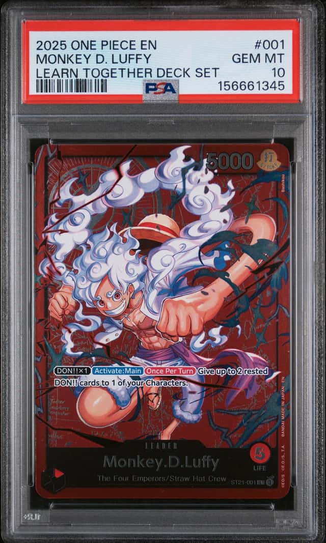 Monkey.D.Luffy Learn Together ST21-001 PSA 10 2025 One Piece Leaen together Deck