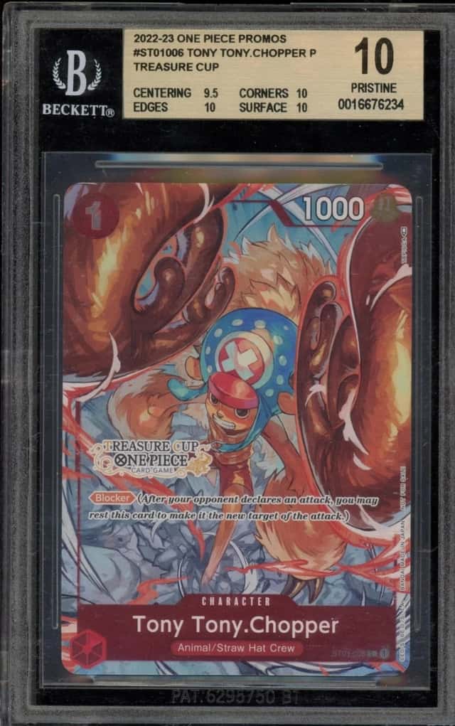 One Piece Tony Tony.Chopper Treasure Cup Promos ST01-006 BGS 10 Pristine