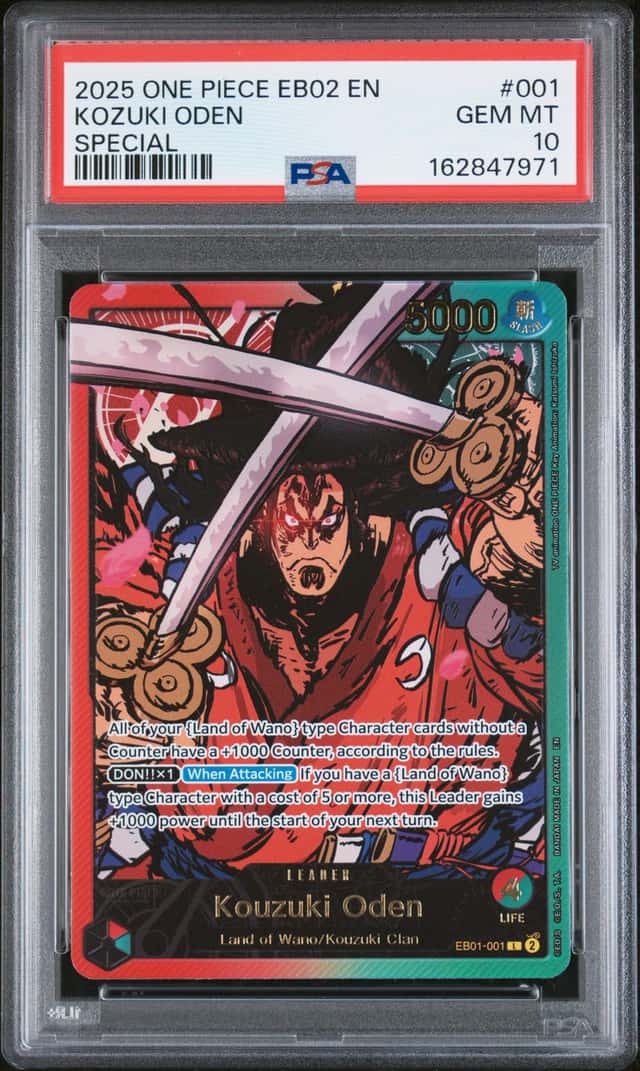 2025 One Piece Anime 25th Collection Kozuki Oden Leader #EB01-001 PSA 10