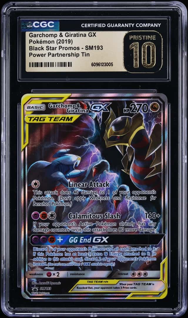 2019 Pokemon SM Promo Power Partnership Full Art Garchomp & Giratina GX #SM193 CGC 10 PRISTINE