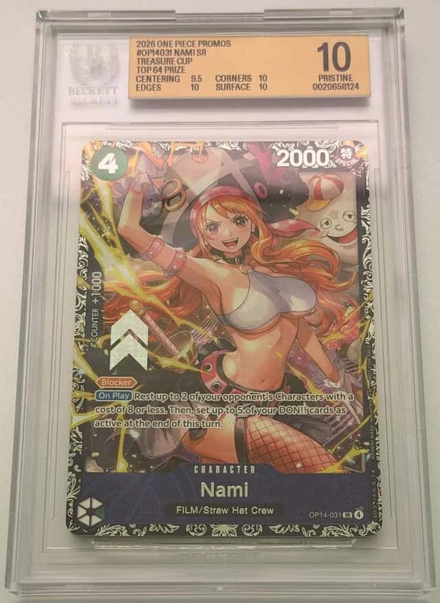 One Piece Card Game Nami OP14-031 Treasure Cup BGS10