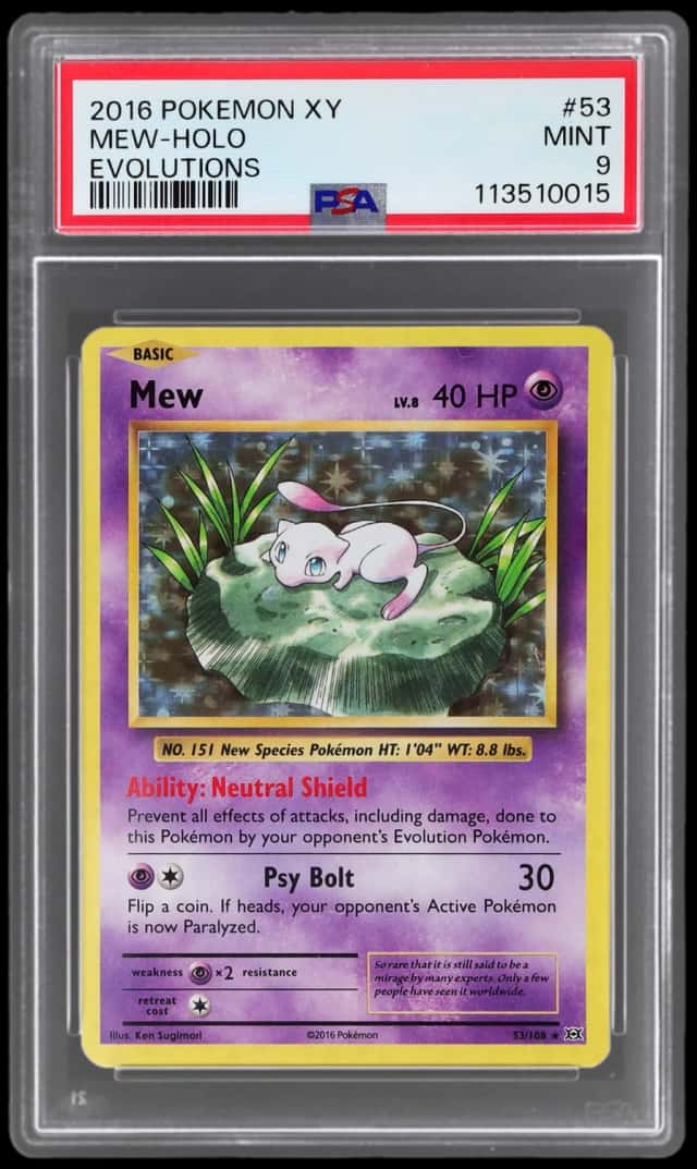 2016 Pokemon XY Evolutions Holo Mew #53