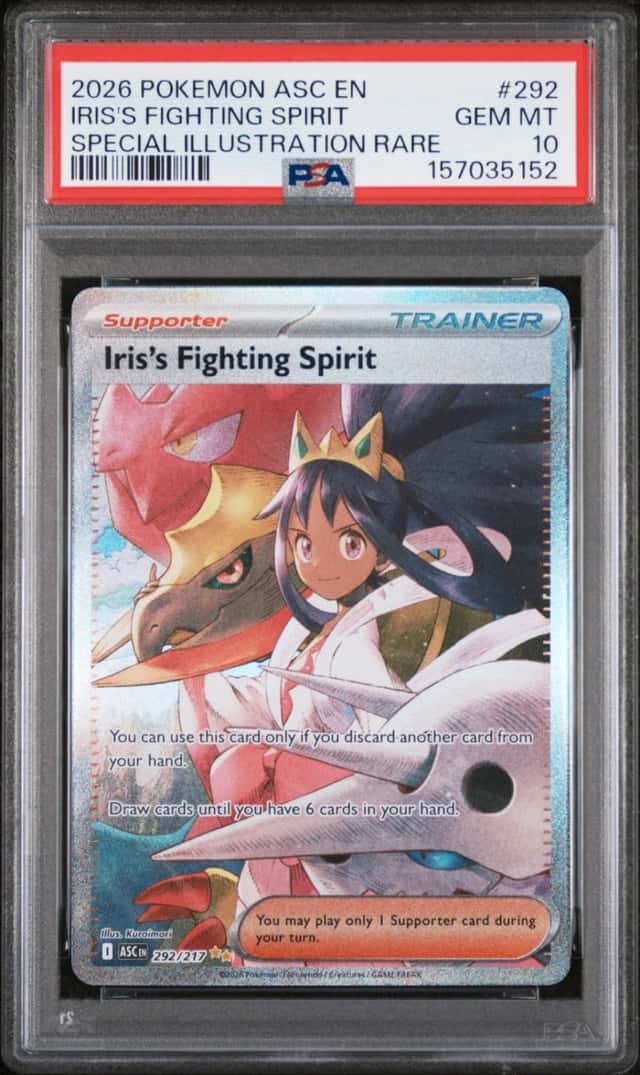 2026 POKEMON ASC SPECIAL ILLUSTRATION RARE #292 IRIS'S FIGHTING SPIRIT PSA 10