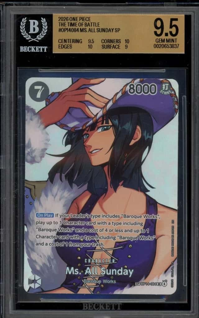 One Piece Ms. All Sunday Sp The Time Of Battle OP14-084 BGS 9.5