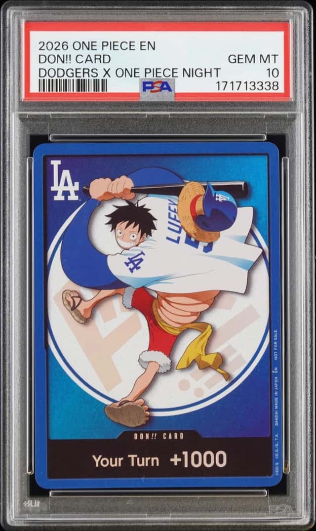 2026 ONE PIECE PROMOS DODGERS X ONE PIECE NIGHT DON!! CARD PSA 10