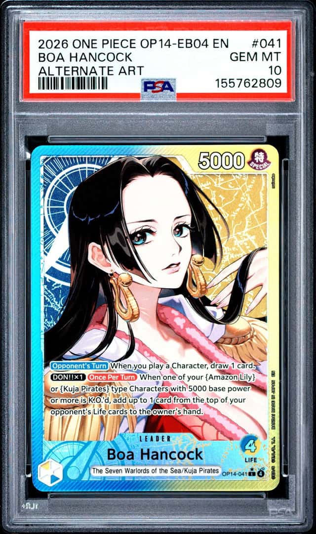 ONE PIECE BOA HANCOCK 2026 THE AZURE SEA'S SEVEN #041 ALTERNATE ART PSA 10