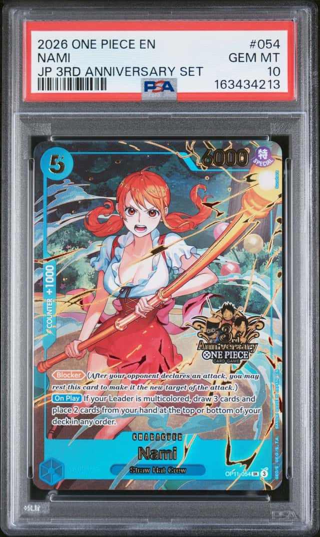 2026 One Piece Japanese 3rd Anniversary Nami #OP11-054 PSA 10 GEM MINT