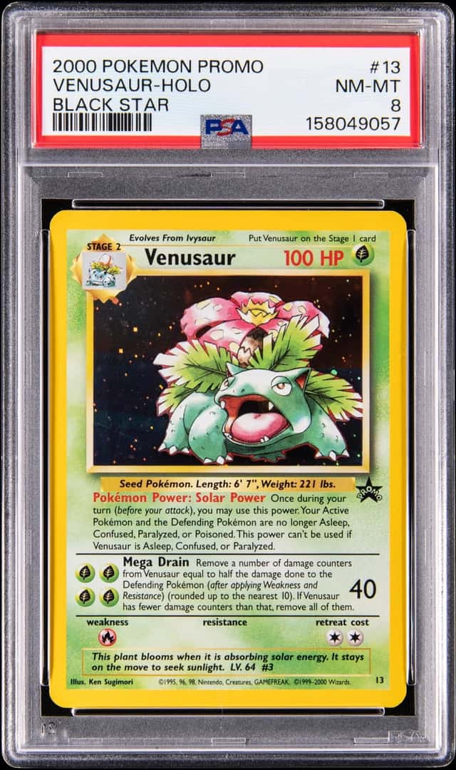 2000 Pokemon Promo Black Star Holo #13 Venusaur - PSA NM-MT 8
