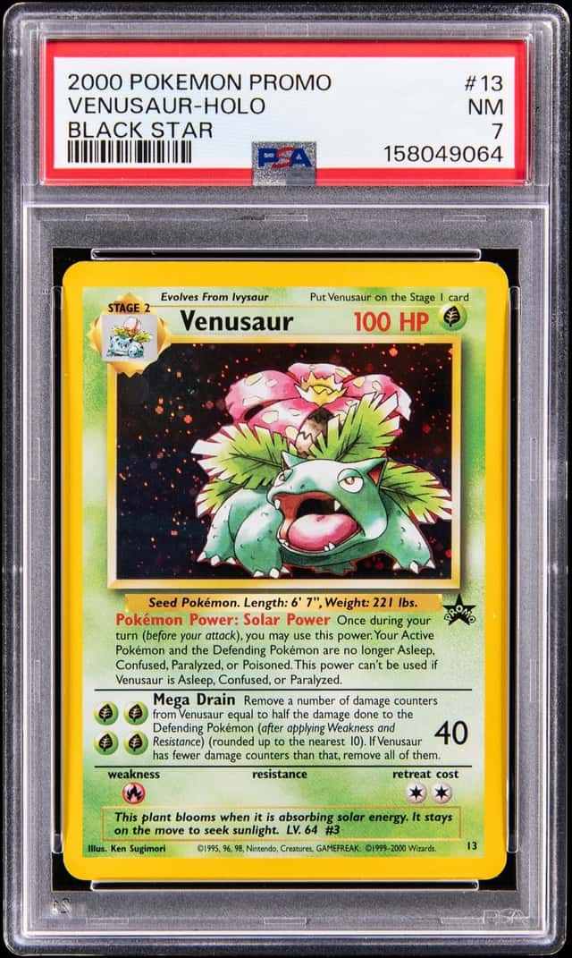 2000 Pokemon Promo Black Star #13 Venusaur - PSA NM 7