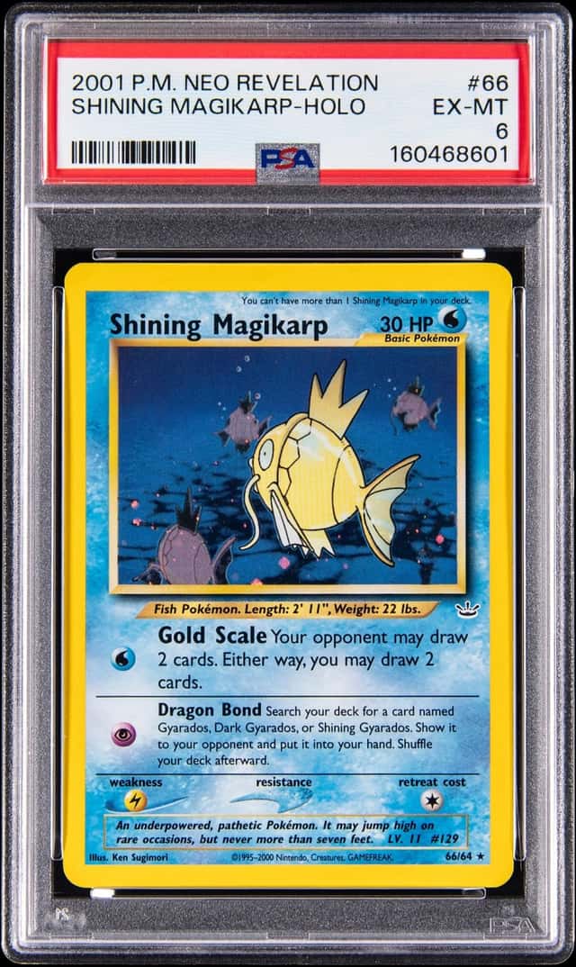 2001 Pokemon Neo Revelation Holo #66 Shining Magikarp - PSA EX-MT 6