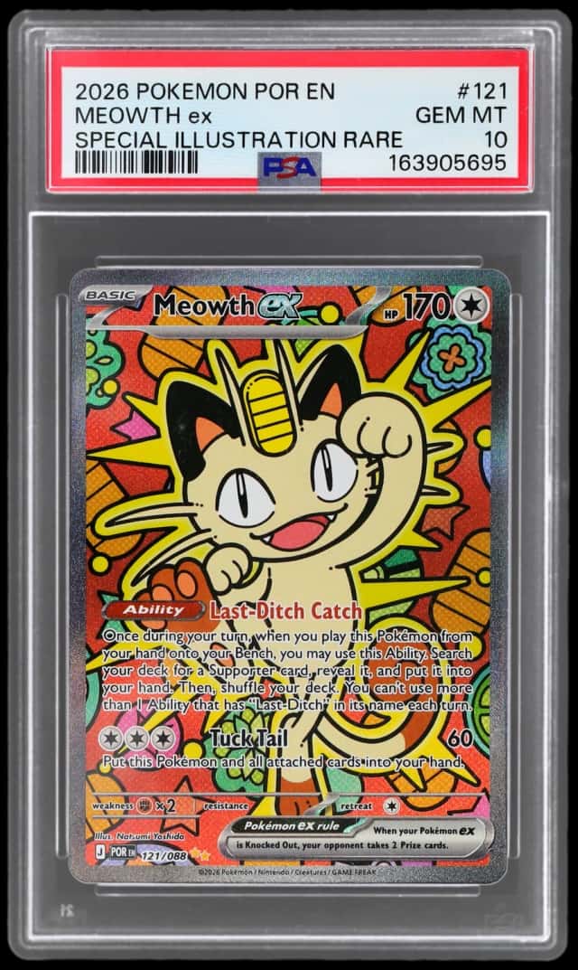 2026 Pokemon Perfect Order Special Illustration Rare Meowth Ex #121