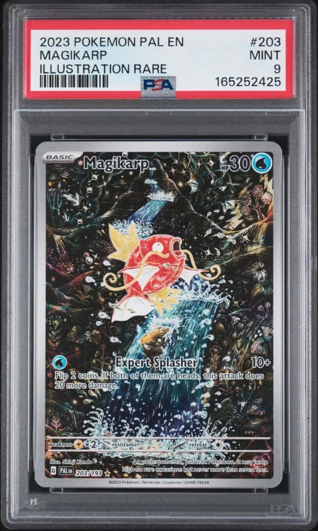 2023 POKEMON PAL EN-PALDEA EVOLVED ILLUSTRATION RARE #203 MAGIKARP PSA 9