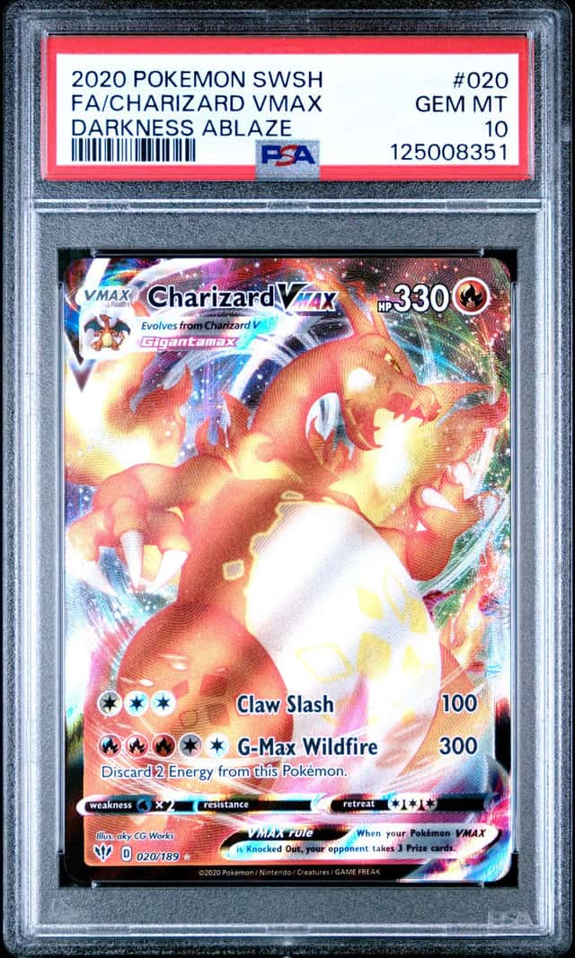 2020 Pokémon SWSH03 Darkness Ablaze #020/189 Charizard VMAX Holo PSA 10