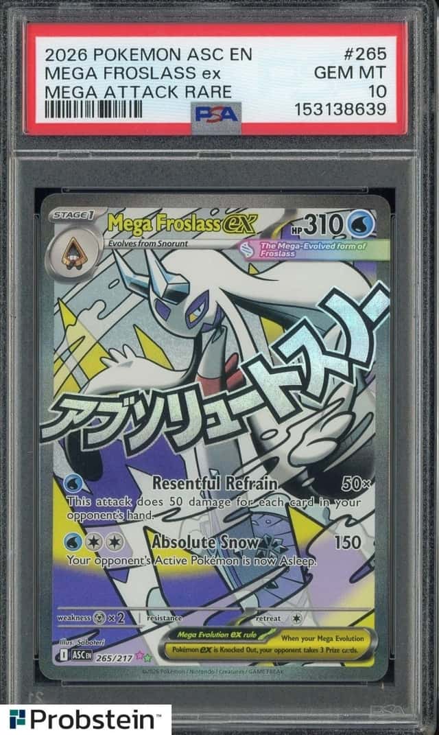 2026 Pokemon ASC EN #265 Mega Froslass ex Mega Attack Rare PSA 10