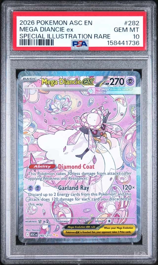2026 POKEMON ASCENDED HEROES SPECIAL ILLUSTRATION RARE MEGA DIANCIE EX PSA 10