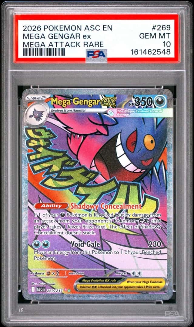2026 POKEMON ASC EN-ASCENDED HEROES MEGA ATTACK RARE #269 MEGA GENGAR EX PSA 10