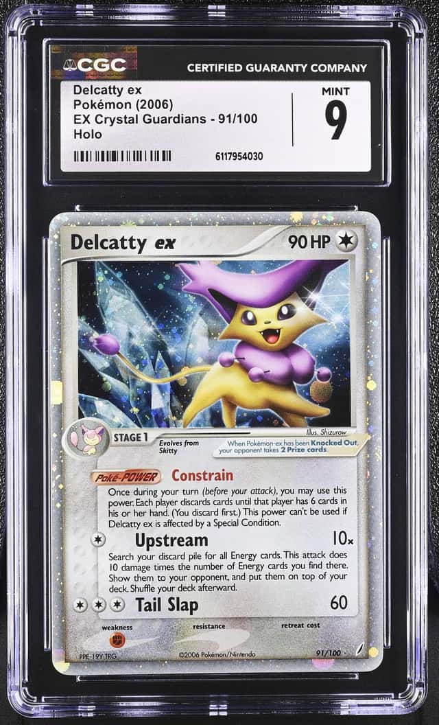 2006 Pokemon EX Crystal Guardians Delcatty Holo #91/100 CGC 9 MINT