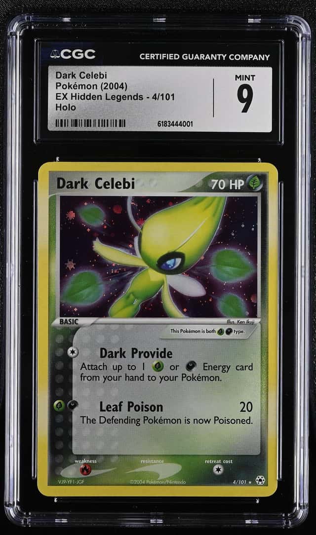 POKEMON DARK CELEBI 2004 EX HIDDEN LEGENDS HOLO RARE #4/101 CGC 9 Q7285