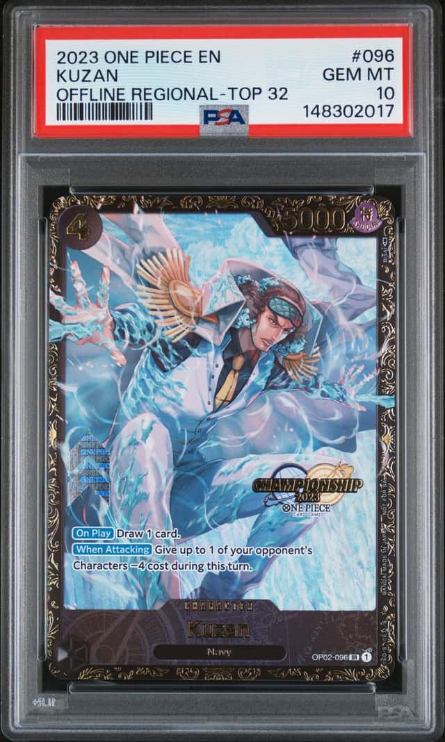 2023 One Piece EN Offiline Regional Top 32 #096 Kuzan PSA 10 GEM MINT
