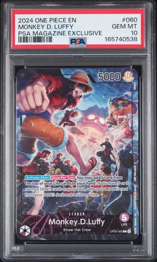 2024 ONE PIECE PROMOS PSA MAGAZINE EXCLUSIVE #060 MONKEY D. LUFFY PSA 10