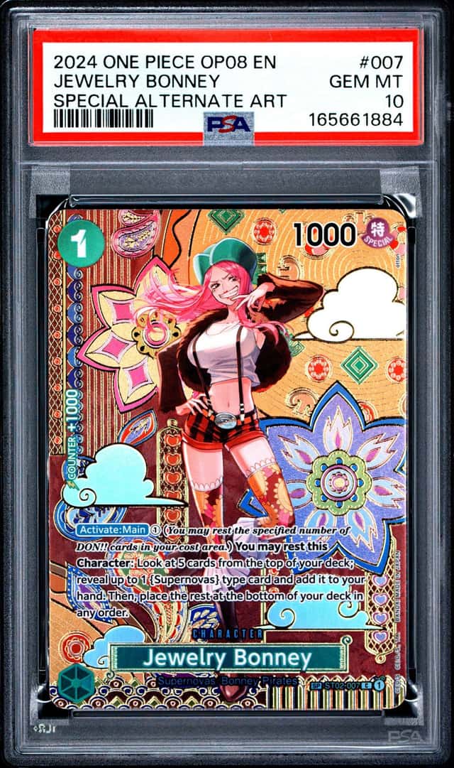 2024 One Piece Two Legends Jewelry Bonney Special Card Alt Art #ST02-007 PSA 10