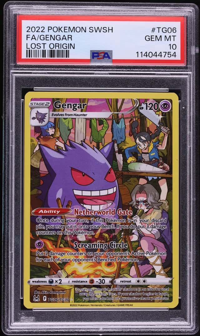 2022 Pokemon Sword & Shield Lost Origin Trainer Gallery CHR Gengar #TG06 PSA 10 GEM MINT