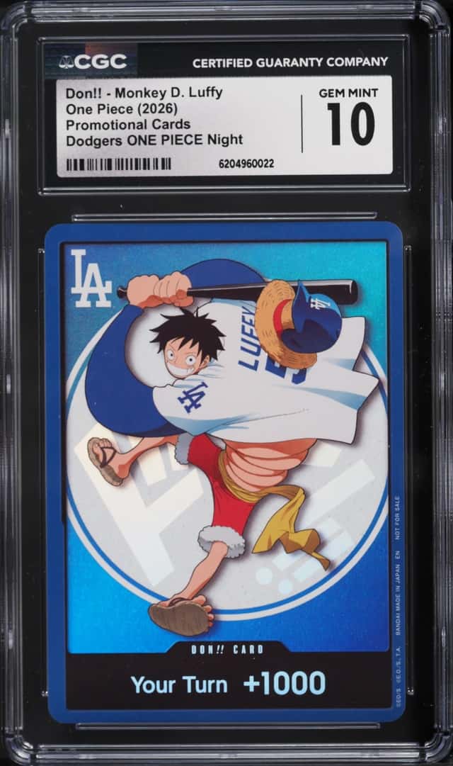 2026 One Piece Promo Dodgers ONE PIECE Night Don!! Monkey D. Luffy CGC 10 GEM MINT