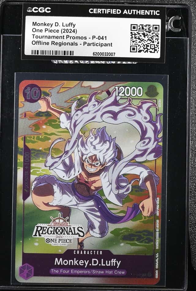 2024 One Piece Promo Offline Regionals Participant Monkey D. Luffy #P-041 CGC AUTH