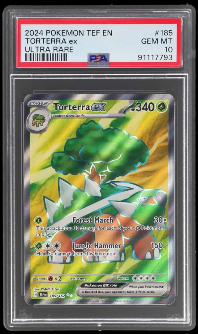 2024 Pokemon Temporal Forces Ultra Rare Torterra Ex #185