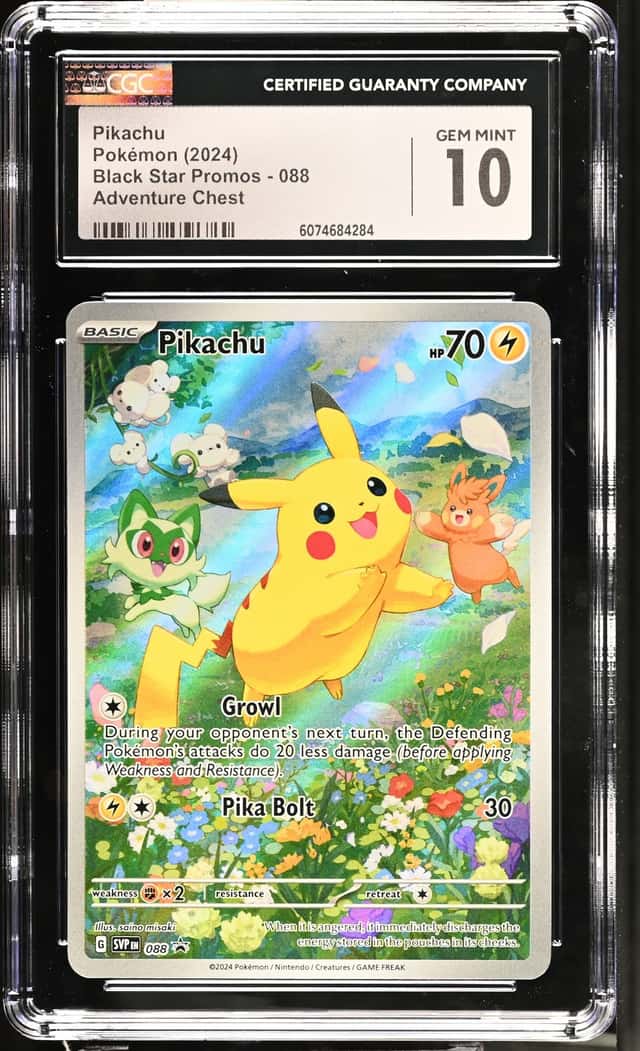 2023-25 Pokemon SV Black Star Promos Pikachu 2023 #088 CGC 10 GEM MINT