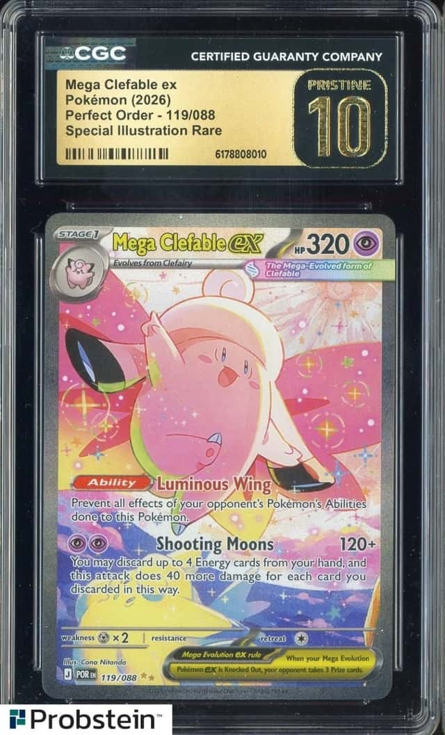 2026 Pokemon Perfect Order 119/088 Mega Clefable ex SIR CGC 10 PRISTINE