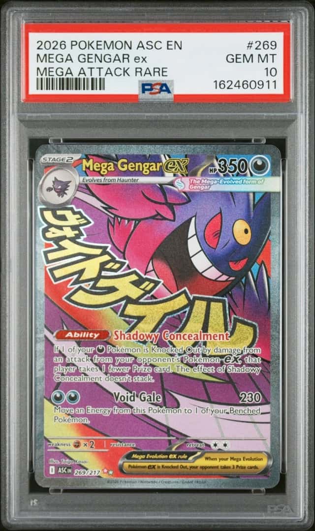 2026 POKEMON ASC EN-ASCENDED HEROES MEGA ATTACK RARE #269 MEGA GENGAR EX PSA 10
