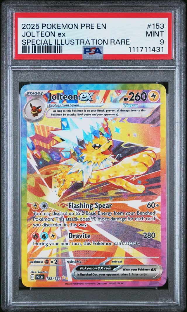 Pokemon Jolteon ex 2025 Pokemon Special Illustration Rare PSA 9