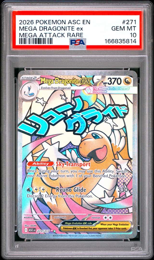 2026 Pokemon ASC EN-Ascended Heroes #271/217 MEGA DRAGONITE EX MAR PSA 10
