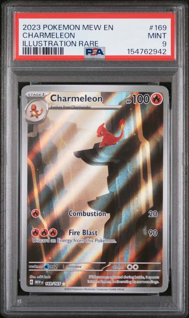 PSA 9 2023 POKEMON MEW EN-151 169 CHARMELEON ILLUSTRATION RARE