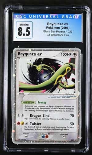2006 Pokemon Black Star Promo EX Collector's Tins #039 Rayquaza ex CGC 8.5
