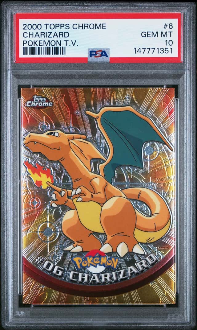 2000 Topps Chrome Pokemon TV #6 Charizard PSA 10 GEM MINT