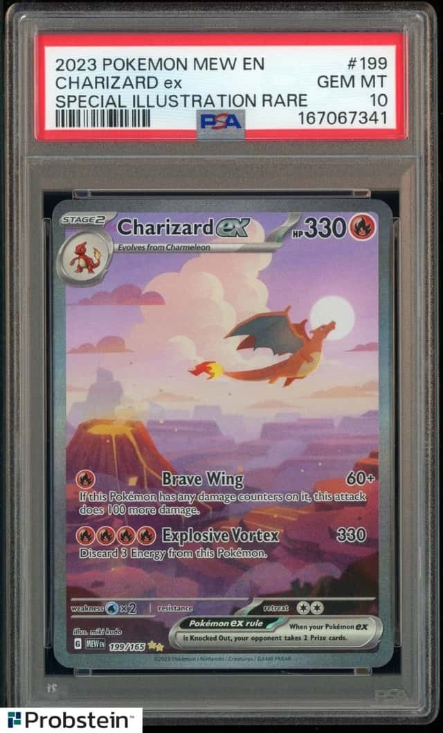 2023 Pokemon Mew En #199 Charizard Ex Special Illustration Rare PSA 10 GEM MINT