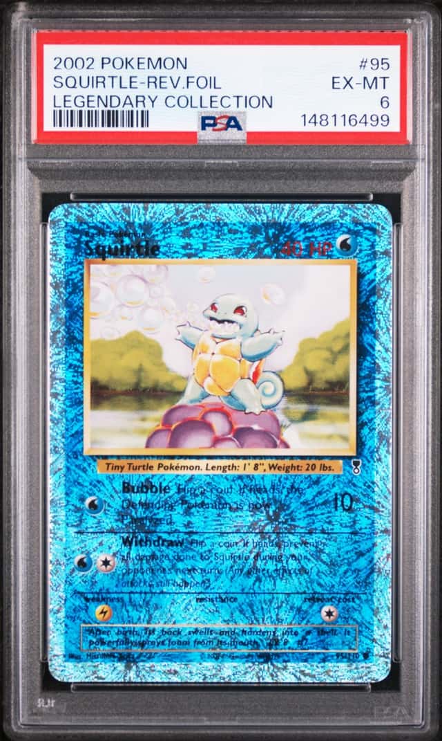 148116499 Squirtle 2002 Pokemon Legendary #95 Reverse Holo PSA 6