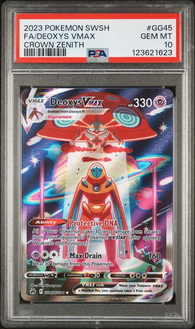 1623 Deoxys VMAX 2023 Pokemon Sword & Shield Crown Zenith #GG45 PSA 10