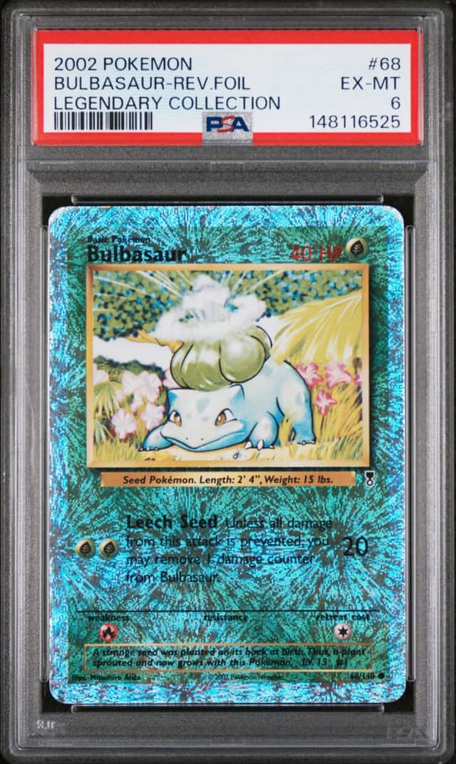 6525 Bulbasaur 2002 Pokemon Legendary #68 Reverse Holo PSA 6