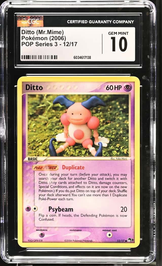 Ditto Mr Mime #12 Pop Series 3 Pokemon 2006 POP 195 CGC 10