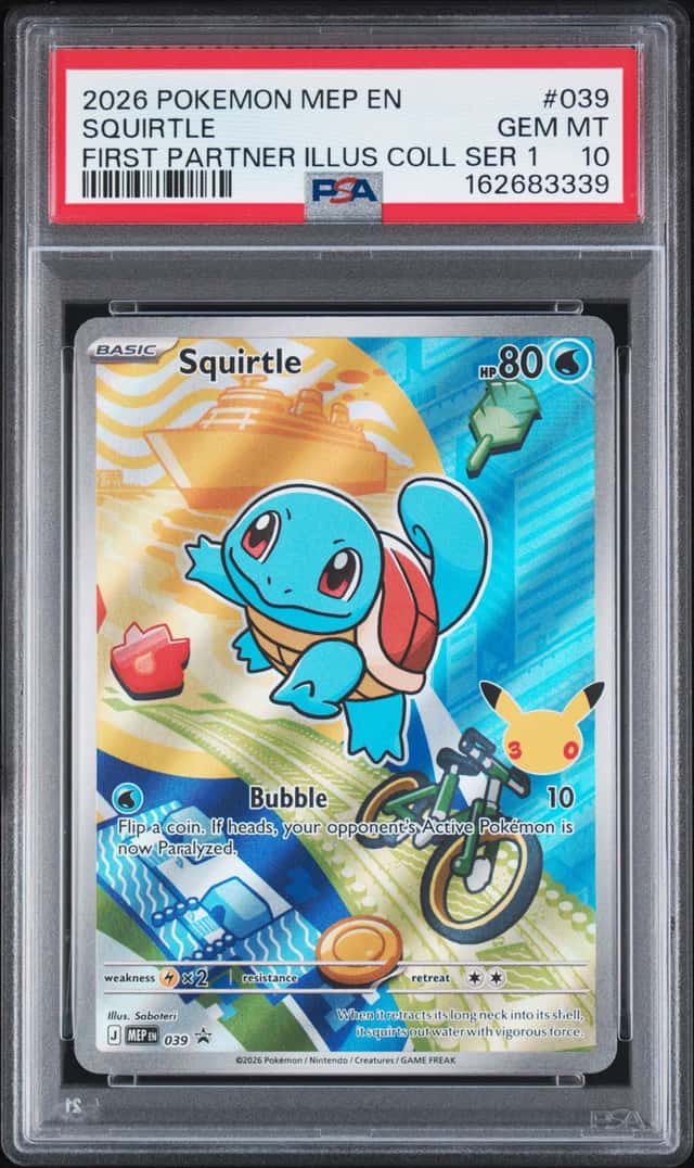 Squirtle PSA 10 2025 Pokemon MEP Black Star 1st Partner Illustration Series 1 39