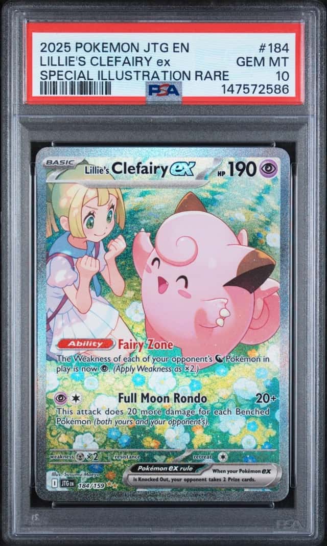 2025 POKEMON JOURNEY TOGETHER SPECIAL ILLUSTRATION LILLIE'S CLEFAIRY EX PSA 10