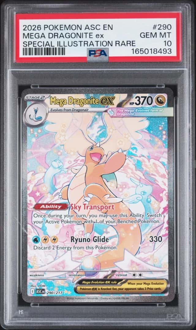 2026 POKEMON ASCENDED HEROES SPECIAL ILLUSTRATION RARE MEGA DRAGONITE EX PSA 10