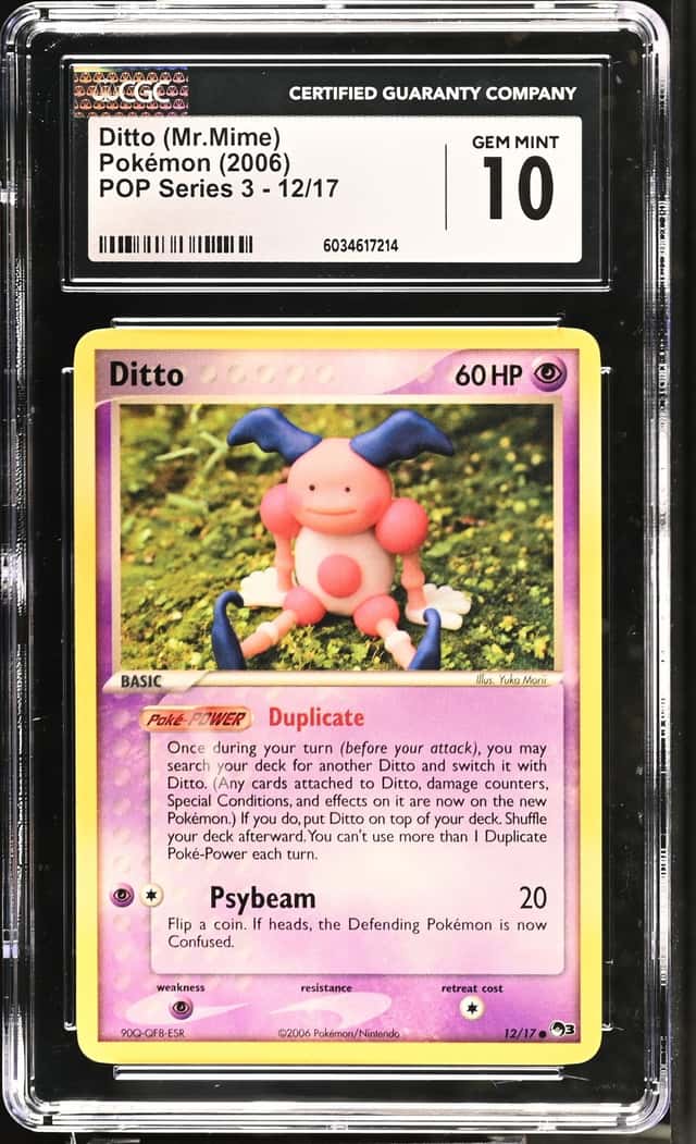 Ditto Mr Mime #12 Pop Series 3 Pokemon 2006 POP 195 CGC 10