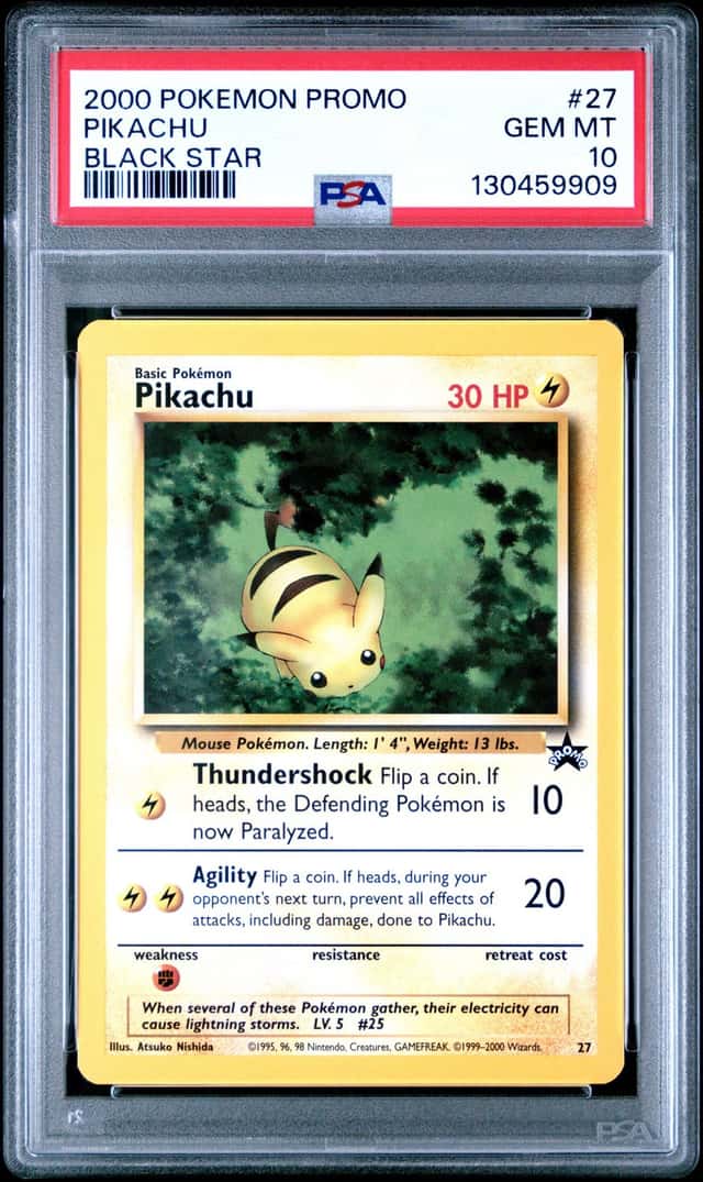 2000 Pokemon Promo Black Star #27 Pikachu PSA 10 GEM MINT