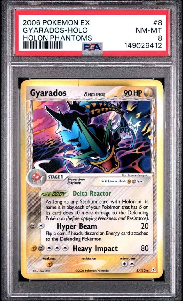 2006 Pokemon EX Holon Phantoms #8 Gyarados Holo PSA 8 NM-MT